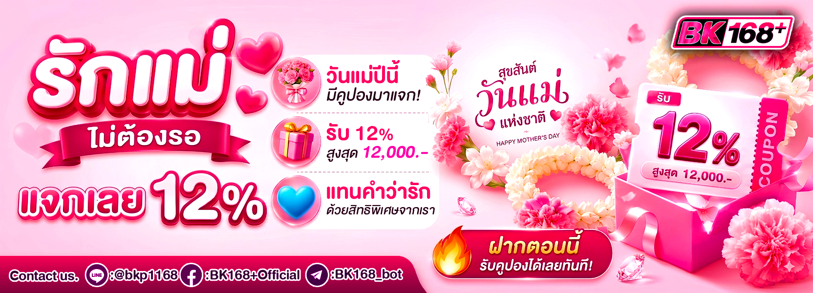 รักแม่ไม่ต้องรอ แจกเลย 12%